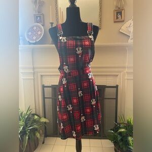 Her Universe || Disney Mickey Mouse Velvet Christmas Overall Skirt (2X)